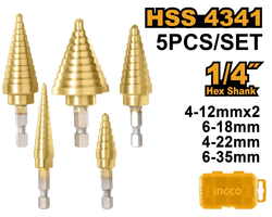 Ingco sada vrtáků spirálové HSS 9 ks