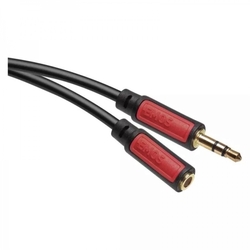 JACK kabel 3,5mm stereo, vidlice - 3,5mm zásuvka 2,5m