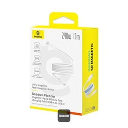 Kabel Baseus PicoGo magnetic USB-C/USB-C 1m 240W bílý