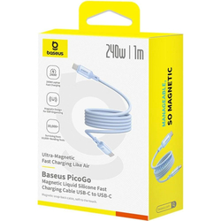 Kabel Baseus PicoGo magnetic USB-C/USB-C 1m 240W modrý
