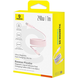 Kabel Baseus PicoGo USB-C/USB-C 1m 240W růžový