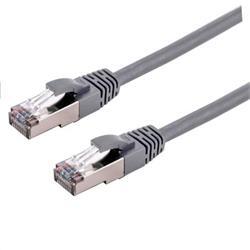 Kabel C-TECH patch cord Cat6a, S/FTP, šedý, 0,5m