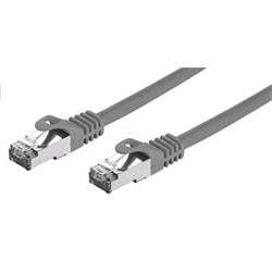 Kabel C-TECH patch cord Cat7, S/FTP, šedý, 1m