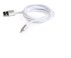 Kabel CABLEXPERT USB 2.0 Lightning (IP5 a vyšší) nabíjecí a synchronizační kabel, opletený, 1,8m, stříbrný, blister