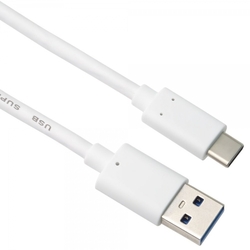 PremiumCord kabel USB-C - USB 3.0 A (USB 3.2 generation 2, 3A, 10Gbit/s) 2m bílá