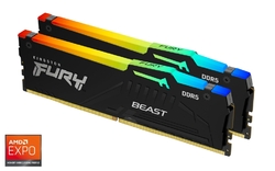 Kingston Fury Beast DDR5 64GB 5200MHz CL36, RGB chladič (Kit 2x32GB), AMD EXPO