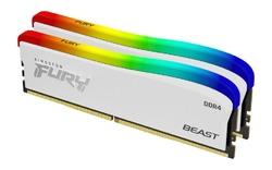 Kingston Fury Beast Special Edition DDR4 16GB 3600MHz CL17, RGB chladič (Kit 2x8GB), bílá