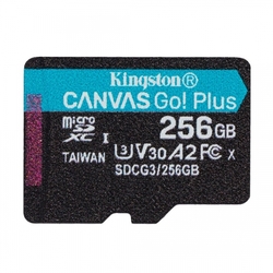 KINGSTON microSDXC 256GB Canvas Go! Plus A2 U3 V30 170MB/s bez adaptéru