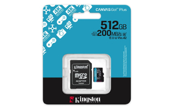 KINGSTON microSDXC 512GB Canvas Go Plus + SD adaptér