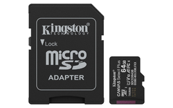 KINGSTON microSDXC 64GB Canvas Select Plus + SD adaptér