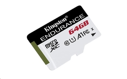 KINGSTON microSDXC 64GB High Endurance Class 10 UHS-I U1 (čtení/zápis: 95/30MB/s)