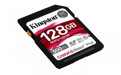 KINGSTON SDXC 128GB Canvas React Plus UHS-II V90 (čtení/zápis: 300/260MB/s)