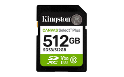 Kingston SDXC 512GB Canvas Select Plus Gen 3