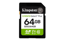Kingston SDXC 64GB Canvas Select Plus Gen 3