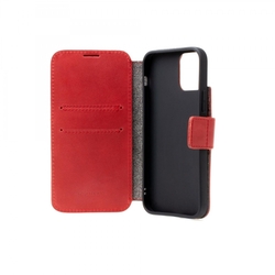 Kožené pouzdro typu kniha FIXED ProFit pro Apple iPhone 12/12 Pro, červené