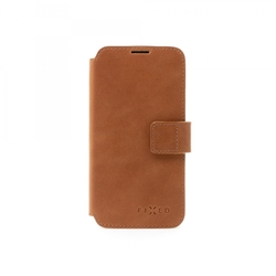 Kožené pouzdro typu kniha FIXED ProFit pro Apple iPhone 12/12 Pro, hnědé