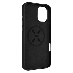Kožený zadní kryt FIXED MagLeather s podporou MagSafe pro Apple iPhone 16 Plus, černý