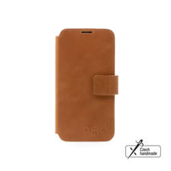 Kožené pouzdro typu kniha FIXED ProFit pro Samsung Galaxy A36 5G, hnědé