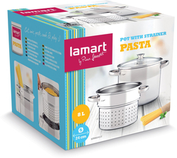 Lamart LTSS2417 Nerezový hrnec na těstoviny PASTA, 8 l