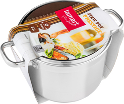 Lamart LTSS2418 Nerezový hrnec se skleněnou poklicí PRESTIGE, 7,9 l