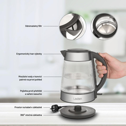 Lauben Glass Electric Kettle 17GG - rychlovarná konvice