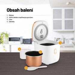 Lauben Multifunction Rice Cooker 1200WR Rose Gold Edition - rýžovar