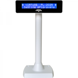 LCD zákaznický displej Virtuos FL-2025MB 2x20, USB, bílý