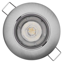 LED bodové svítidlo SIMMI stříbrné, kruh 5W teplá bílá