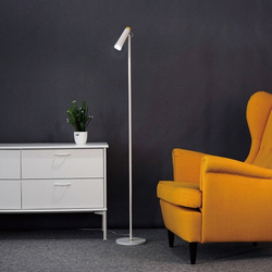 LED podlahová lampa Immax TIT, bílá se stříbrnými prvky, CCT
