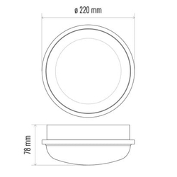 LED přisazené svítidlo QARI, kruhové bílé 20W neutrální b., IP65