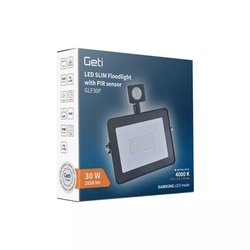 LED reflektor GETI GLF30P 30W s PIR čidlem