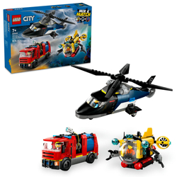 LEGO City Helikoptéra, hasičský vůz a ponorka 60462
