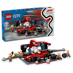 LEGO City Zastávka v boxech F1 a personál s vozem Ferrari 60443