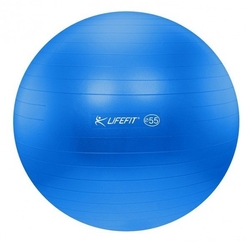 LifeFit Anti-Burst 55 cm, modrý gymnastický míč 