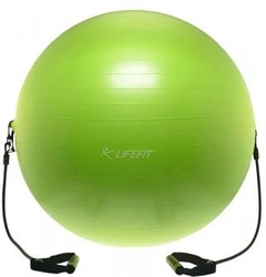 LifeFit LifeGymBall Expand 65 cm gymnastický míč s expanderem