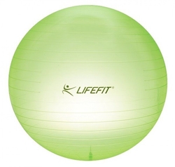 LifeFit Transparent 75 cm, sv. zelený gymnastický míč
