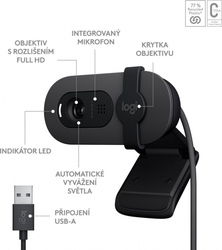 Logitech Brio 100 Full HD Webcamera, černá