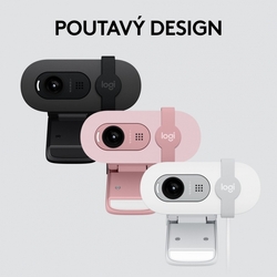 Logitech Brio 100 Full HD Webcamera, růžová