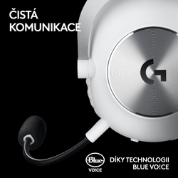 Logitech G PRO X 2 LIGHTSPEED Gaming Headset, bílá