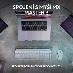 Logitech klávesnice Wireless MX Keys S, CZ, bezdrátová, černá/grafitová, Bolt