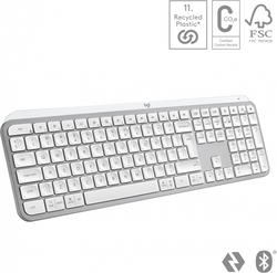 Logitech klávesnice Wireless MX Keys S, US,  INTL, bezdrátová, Pale Grey, Bolt