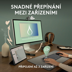 Logitech Pebble Keys 2 K380s, US, bezdrátová  klávesnice, bílá