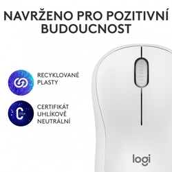 Logitech Wireless M240 Silent bílá, nano, optická myš bezdrátová