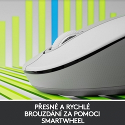 Logitech Wireless M650 L, bílá