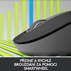 Logitech Wireless M650 L pro leváky, grafitová