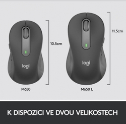 Logitech Wireless M650 M, grafitová