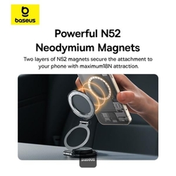 Magnetický držák do auta Baseus MagPro Series II s přísavkou černý
