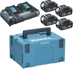 Makita 197626-8 sada Li-ion LXT 18V 4ksBL1850B+1ksDvojnabíječkaDC18RD+1ksMakpac