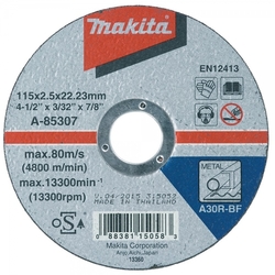 Makita A-85307 řezný kotouč 115x2,5x22 ocel