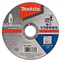 Makita B-14102 řezný kotouč 115x1,6x22 ocel